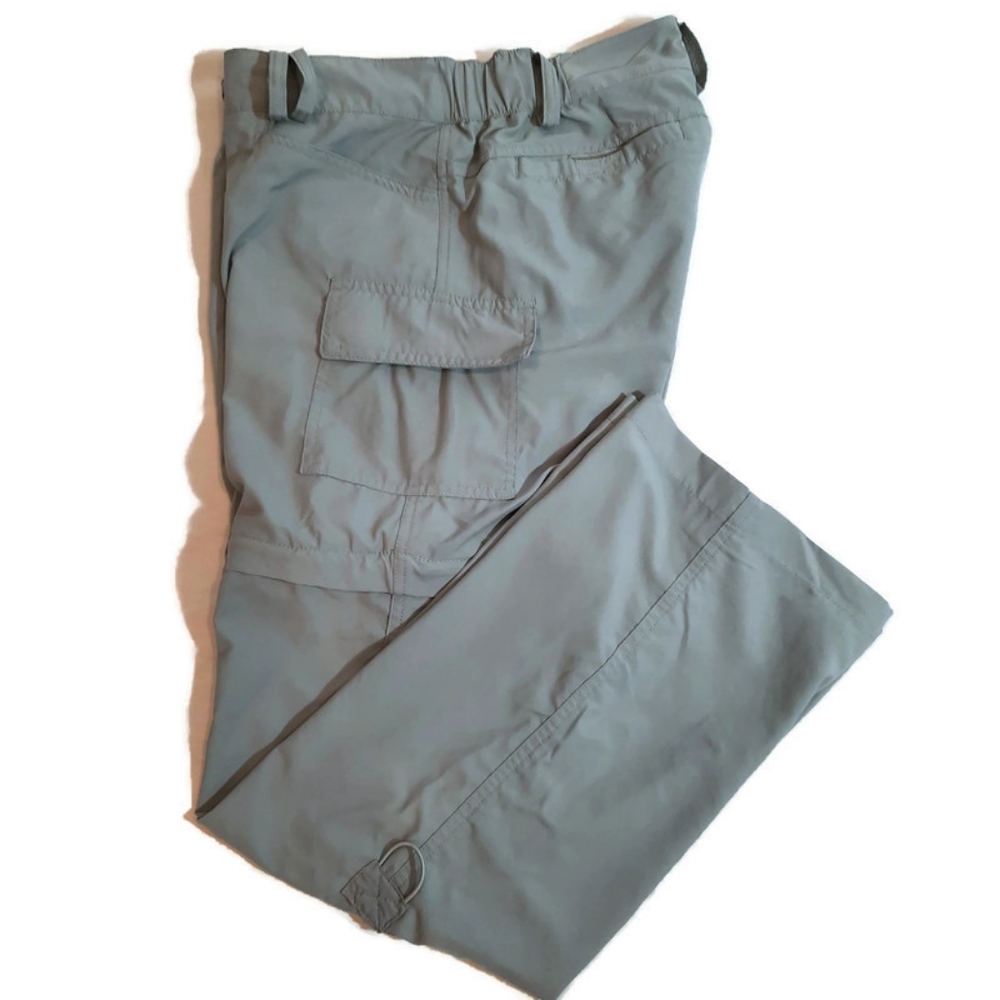 Triple Nickel Mens Convertible Cargo Pants Shorts Light Blue sz M